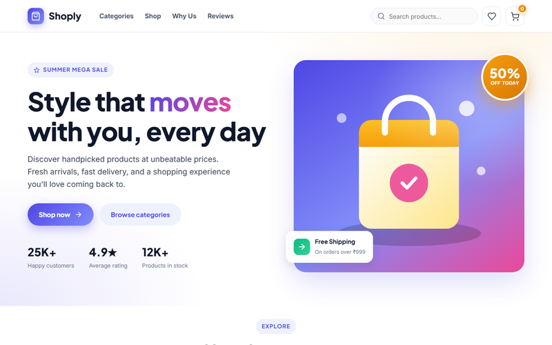 Storefront — E-Commerce Template