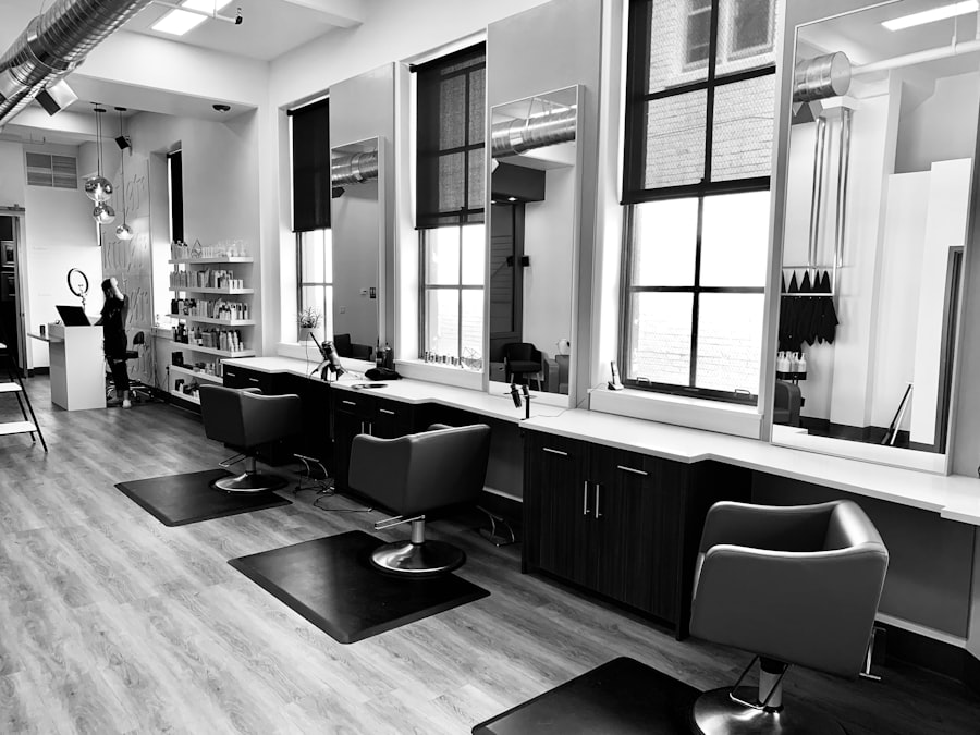Stylist working with a client at Blush Beauty Salon
