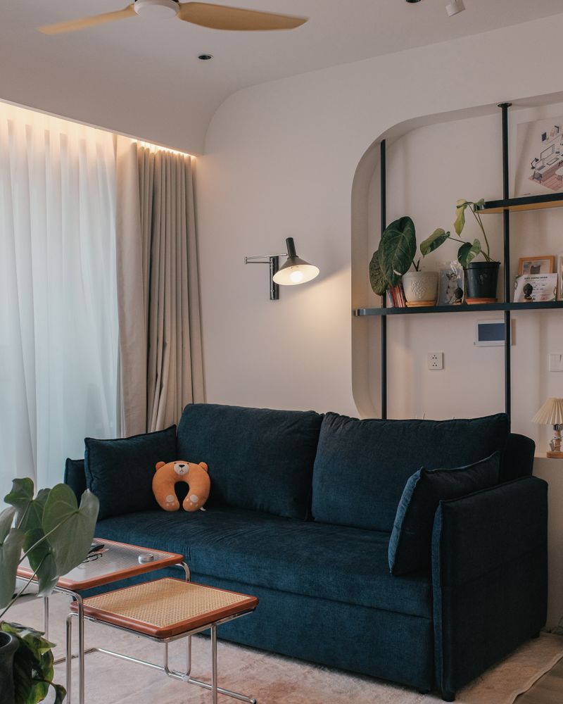 A warmly styled living space